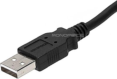 Monoprice 6-Feet USB 2.0 A Male to Mini-B 5pin Male 28/24AWG Cable with Ferrite Core (104931),Black