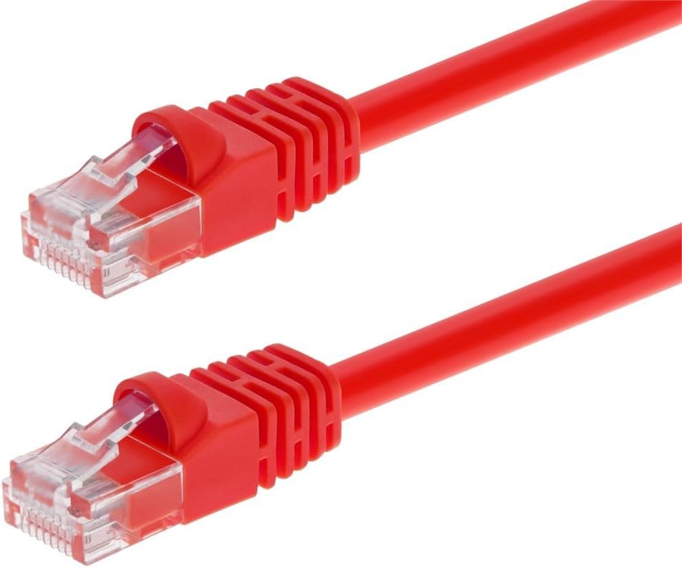 Monoprice Cat6 Ethernet Patch Cable - Network Internet Cord - RJ45, Stranded, 550Mhz, UTP, Pure Bare Copper Wire, Crossover