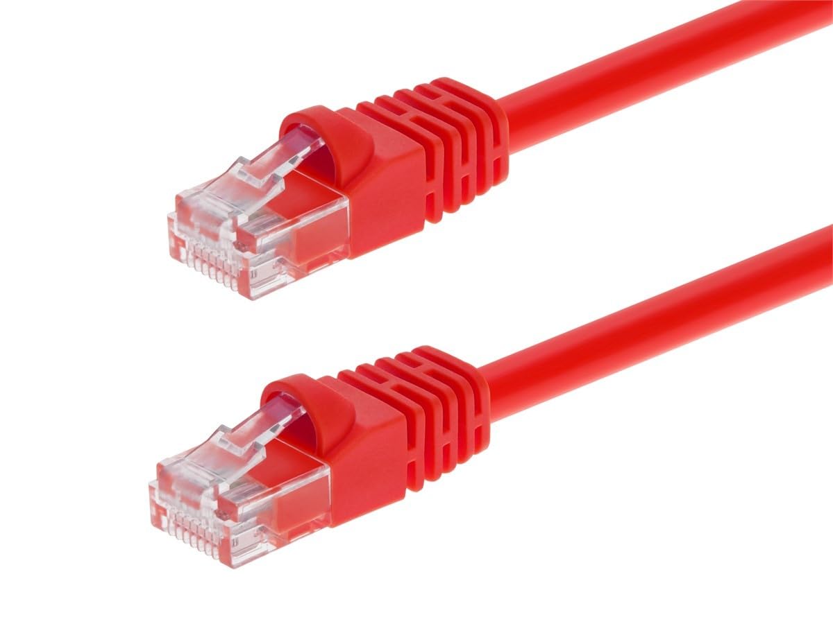 Monoprice Cat6 Ethernet Patch Cable - Network Internet Cord - RJ45, Stranded, 550Mhz, UTP, Pure Bare Copper Wire, Crossover
