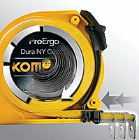 Komelon 4916 The Professional Nylon Coated Steel Blade Tape Measure 16-Inch by 3/4-Inch Yellow Case