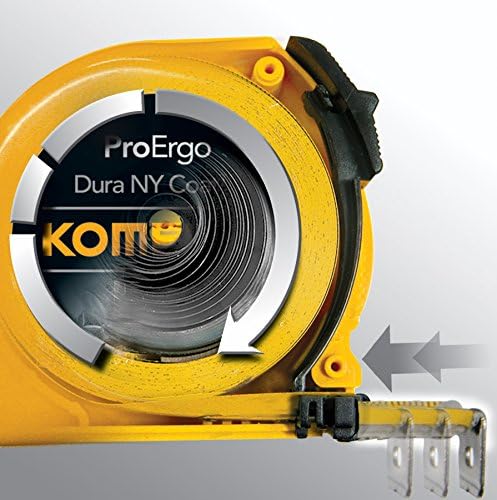 Komelon 4916 The Professional Nylon Coated Steel Blade Tape Measure 16-Inch by 3/4-Inch Yellow Case