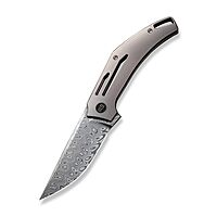 WE Knives Speedliner 22045C-DS1 Frame Lock Gray Titanium Hakkapella Damasteel Pocket Knife