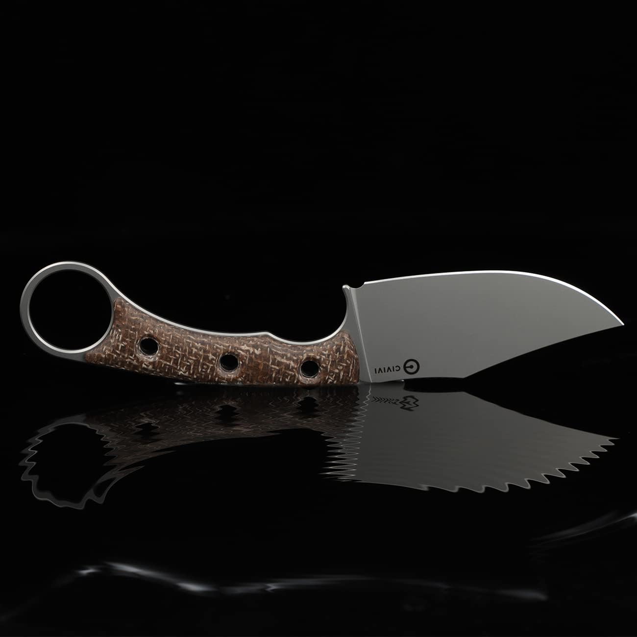 CIVIVI Midwatch Fixed Blade Knife, 3.39" Bohler N690 with Kydex Sheath