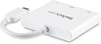 StarTech.com USB-C to HDMI Adapter - White - 4K 30Hz - Thunderbolt 3 Compatible - with Power Delivery (USB PD)