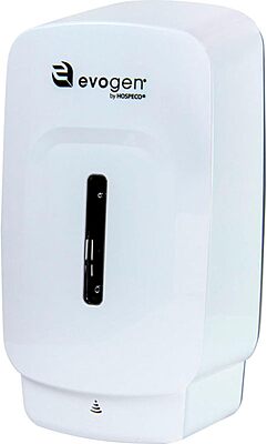 Hospeco EvoGen No-Touch Foam Wall-Mounted Toilet Seat Cleaner Dispenser, 9-1/2inH x 5-1/8inW x 4inD, White