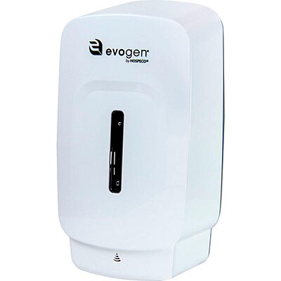 Hospeco EvoGen No-Touch Foam Wall-Mounted Toilet Seat Cleaner Dispenser, 9-1/2inH x 5-1/8inW x 4inD, White
