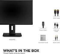 VIEWSONIC Full HD 1080p Ergonomic Monitor with HDMI, DisplayPort, VGA and USB Hub