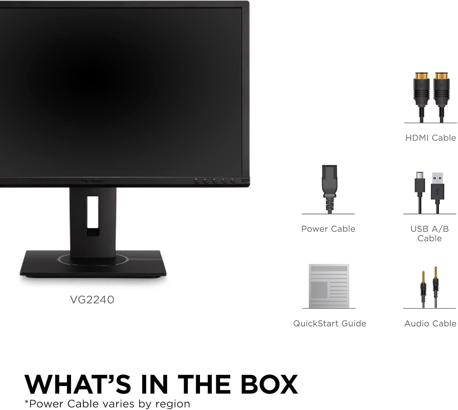 VIEWSONIC Full HD 1080p Ergonomic Monitor with HDMI, DisplayPort, VGA and USB Hub