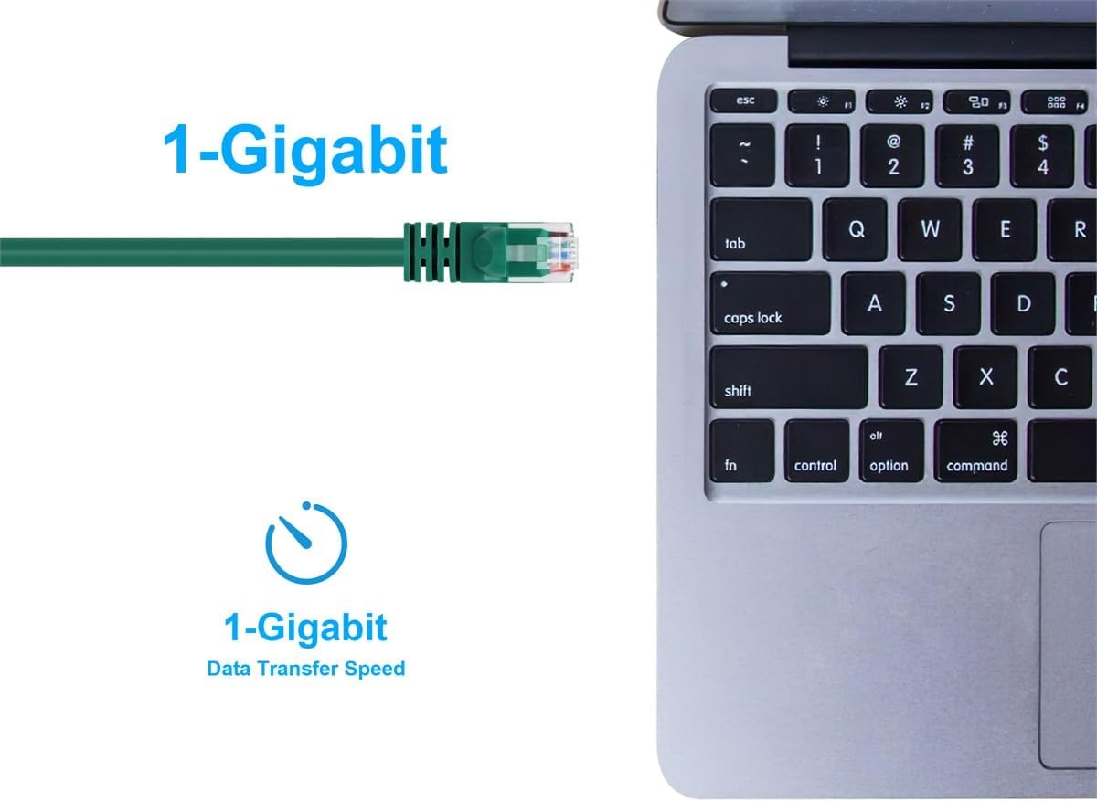 Monoprice Cat6 Ethernet Patch Cable - Snagless RJ45, Pure Bare Copper, 550MHz, UTP, 24AWG, 2 Feet