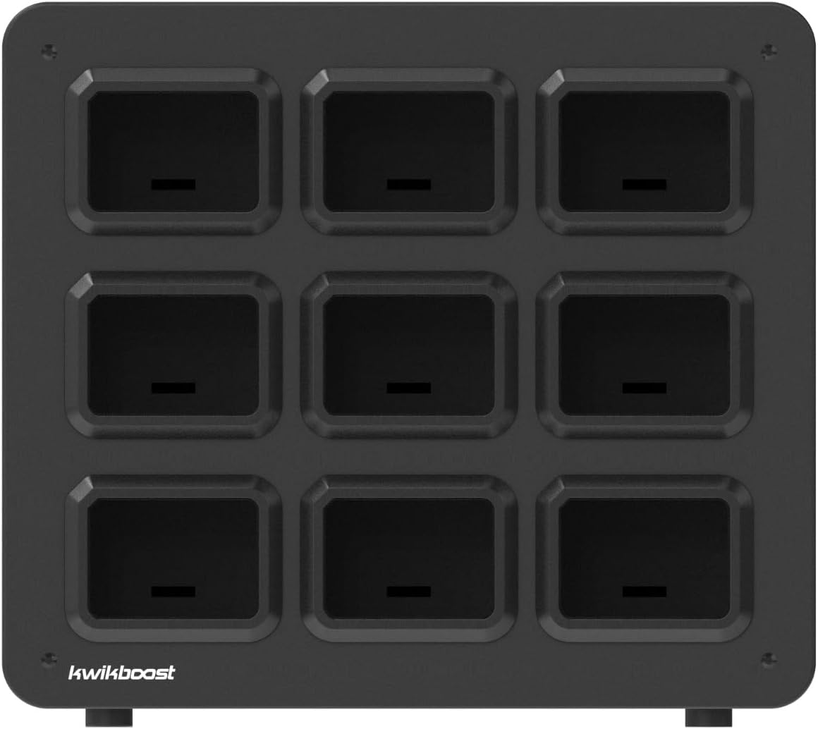 EdgePower 9-Bay Battery Charging Station – Charges and Stores Nine EdgePower Batteries – Batteries Not Included