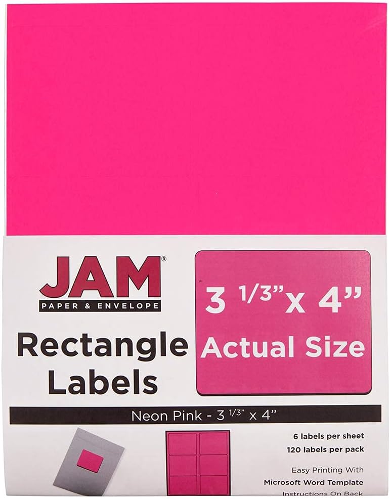 JAM PAPER Mailing Address Labels - Self-Adhesive Rectangular