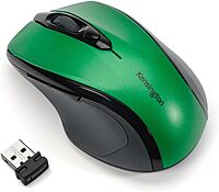 Kensington Pro Fit Mid-Size Wireless Mouse, Emerald Green, 2.4 GHz, Right-Handed