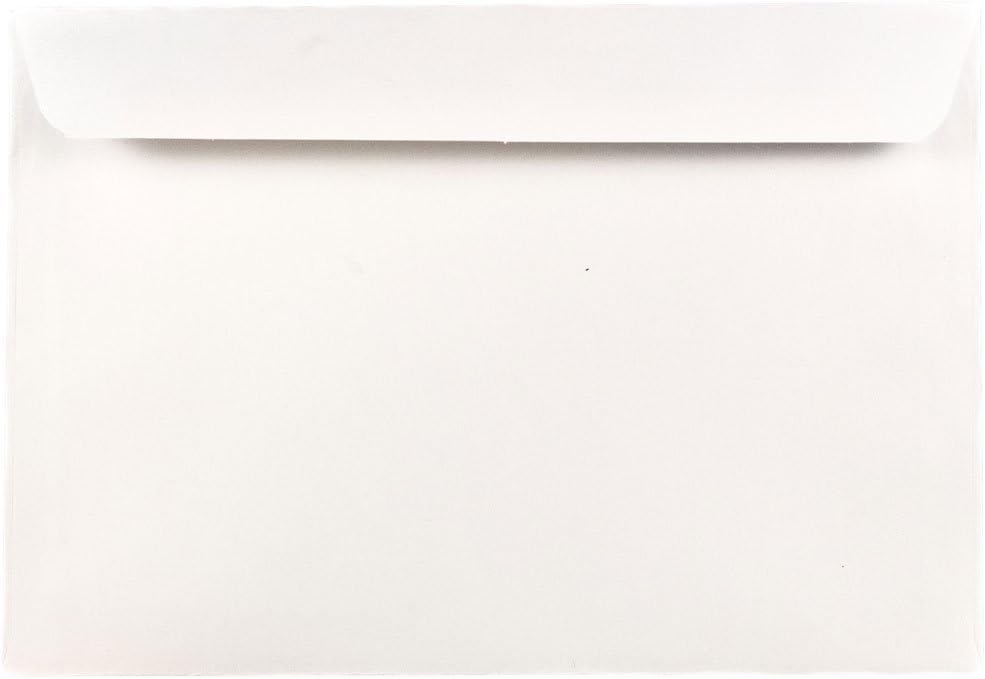 JAM PAPER Booklet Envelopes With Gummed Closure - White