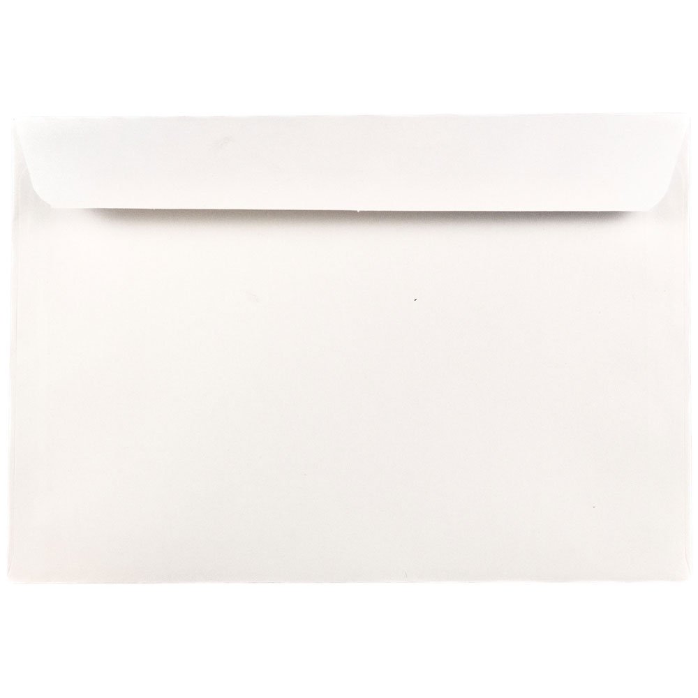 JAM PAPER Booklet Envelopes With Gummed Closure - White