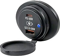 Sea-Dog Oval Surface Mount USB 3.0 & USB-C Power Socket