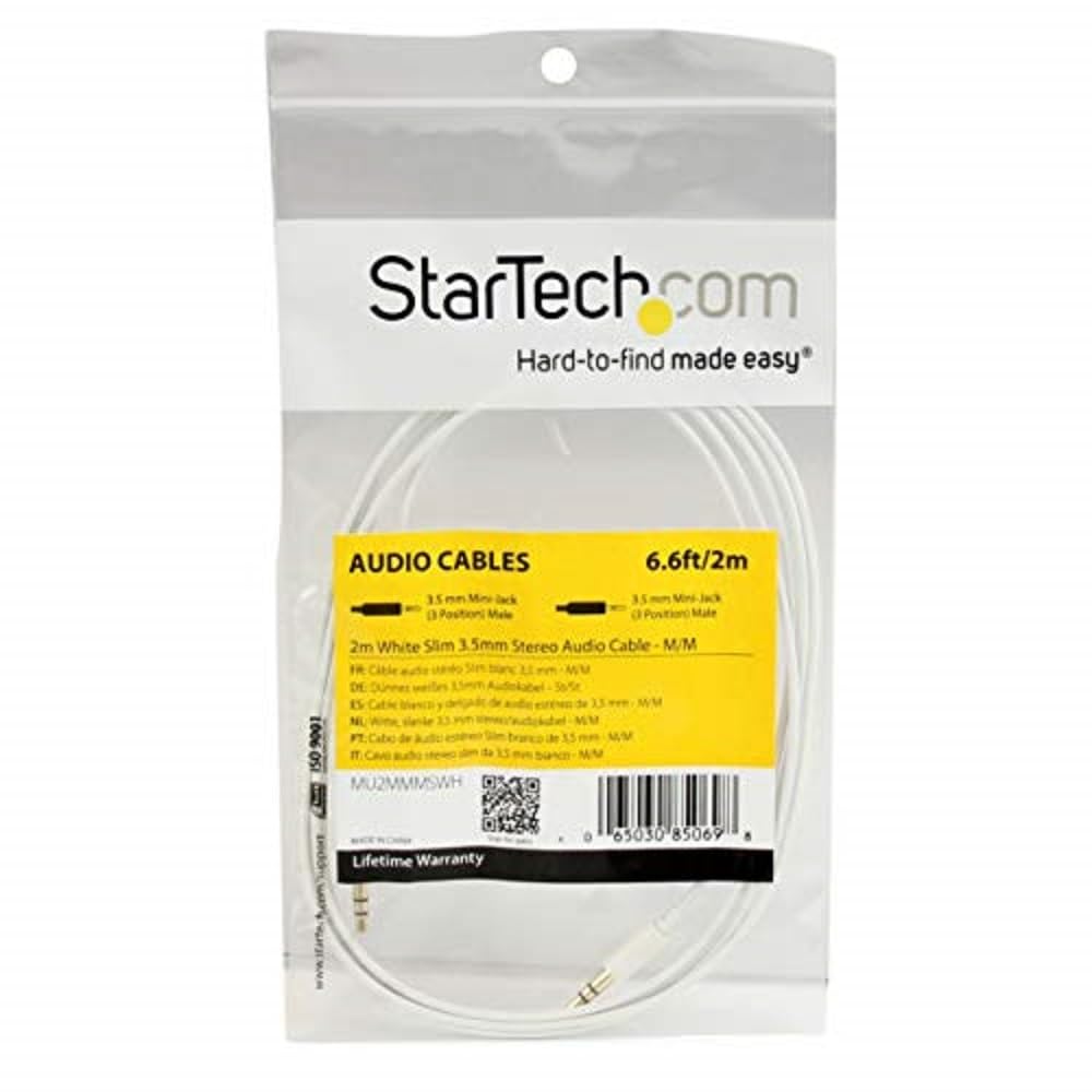 STARTECH.COM Slim 3.5mm Male-to-Male Stereo Audio Cable