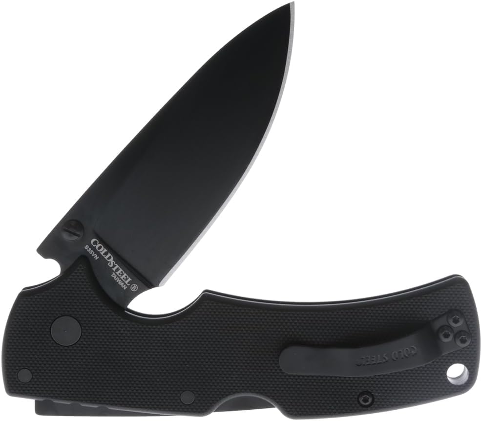 COLD STEEL American Lawman 3.5" S35VN Razor-Sharp Blade 4.625" G-10 Handle Tactical Folding Knife with Tri-Ad Lock