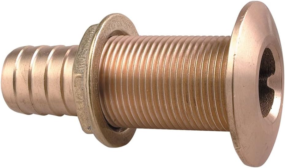 Perko 0350006DPP Plain Bronze Thru-Hull Fitting for 1" Hose - Made in USA