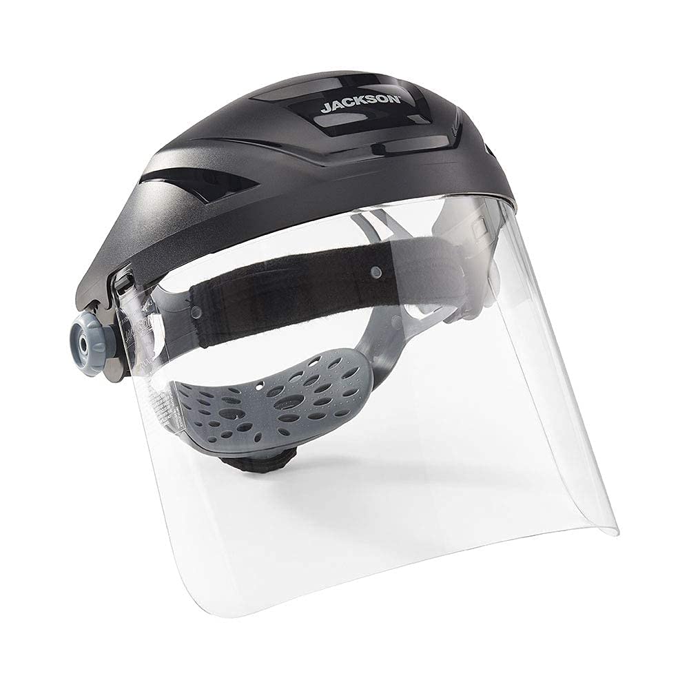 Jackson Safety Lightweight F4XP Premium Face Shield - Mask & Crown with 370 Speed Dial Ratcheting Headgear, ANSI Z87.1