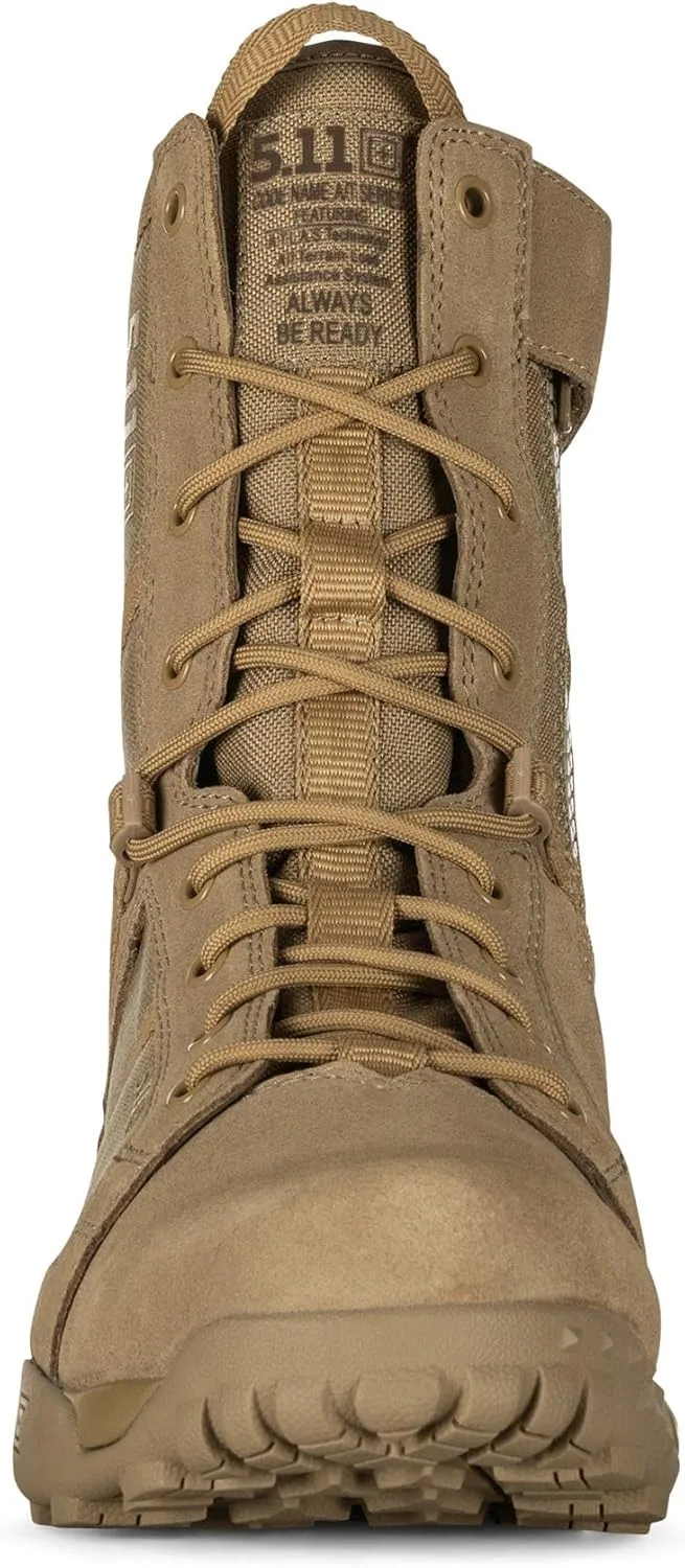 5.11 Tactical Men's A/T 8 ARID Boots with Side Zipper, Coyote