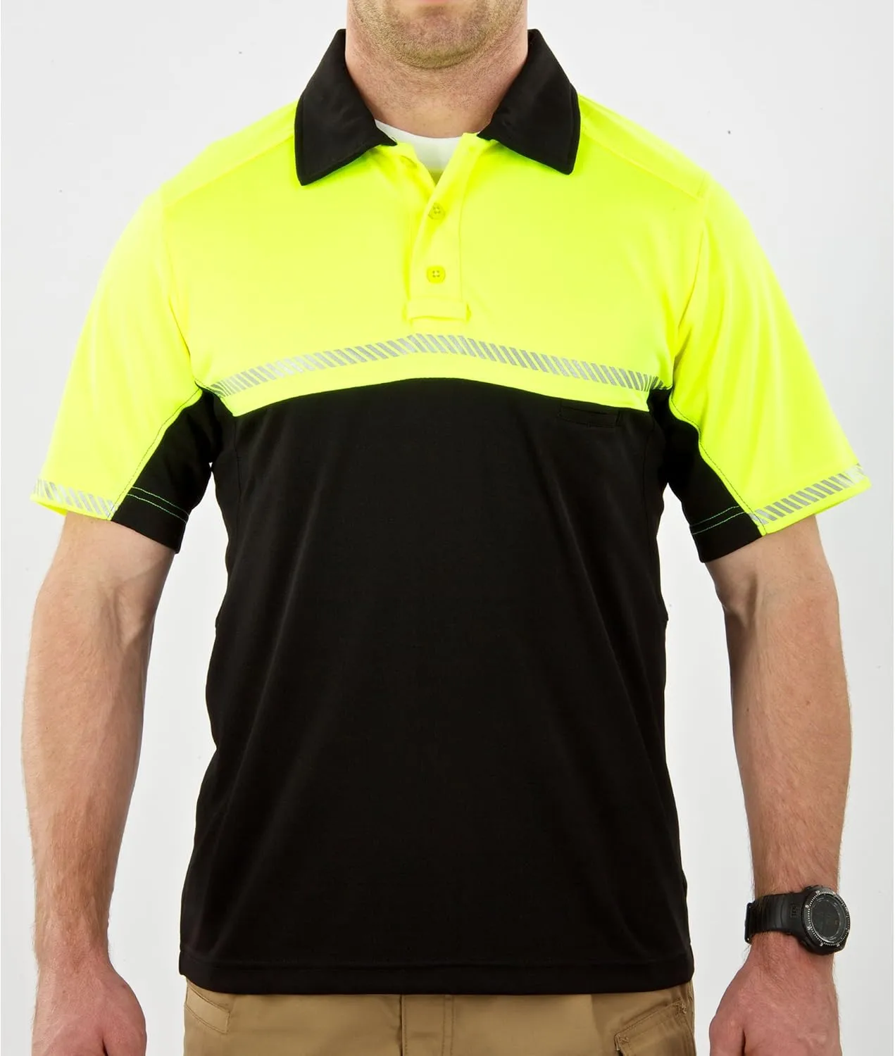 5.11 Tactical Men's Bike Patrol Short Sleeve Polo Shirt, Jersey Knit Polyester, Style 71322