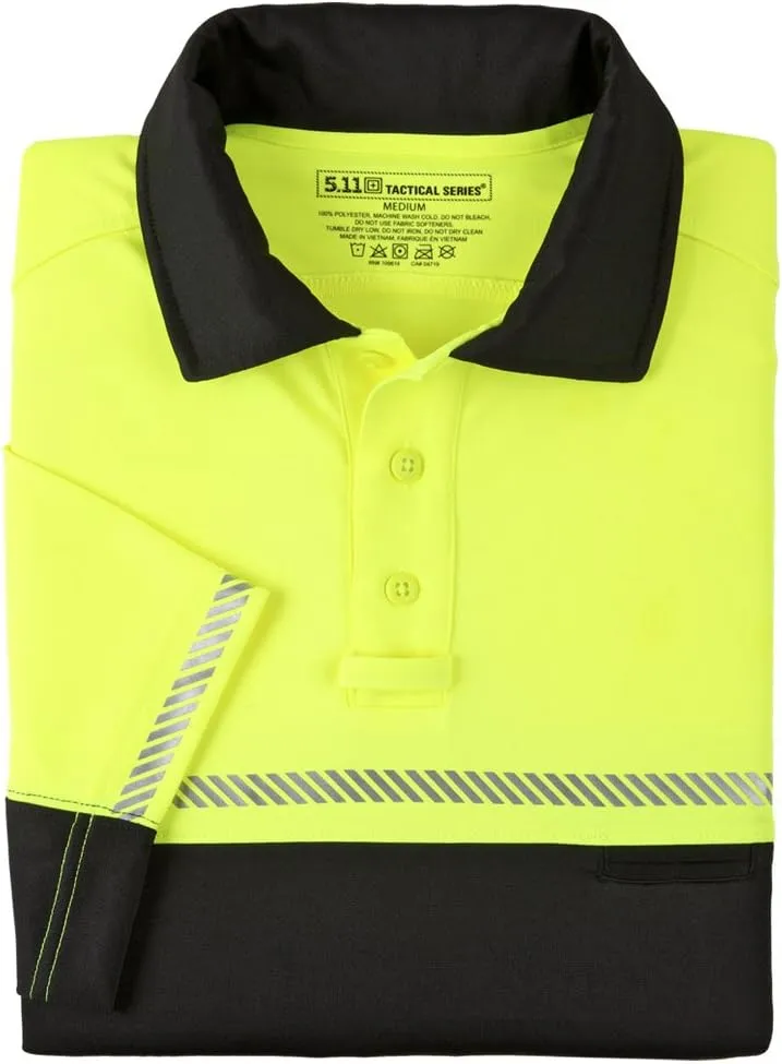 5.11 Tactical Men's Bike Patrol Short Sleeve Polo Shirt, Jersey Knit Polyester, Style 71322