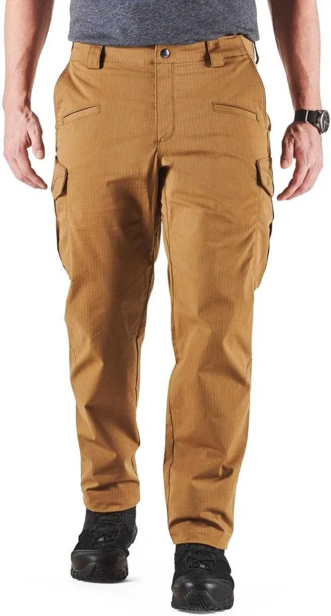 5.11 Tactical Men's Icon Pant, Straight Fit, 8 Pockets, Flex‑Tac Ripstop, Style 74521ABR