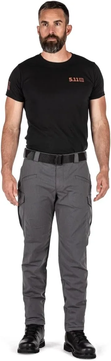 5.11 Tactical Men's Icon Pant, Straight Fit, 8 Pockets, Flex‑Tac Ripstop, Style 74521ABR