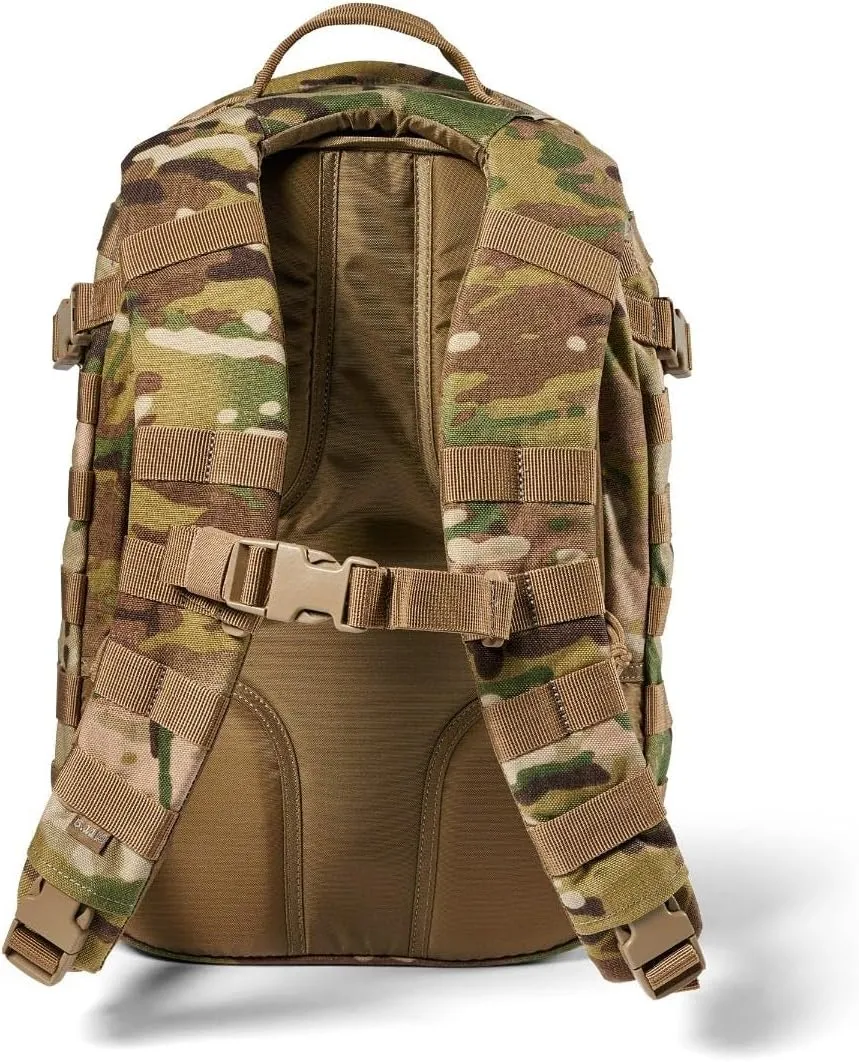 5.11 Tactical Backpack, RUSH 12 2.0 Military Survival Molle Back Pack with Laptop Compartment, Small, 24L, Multicam