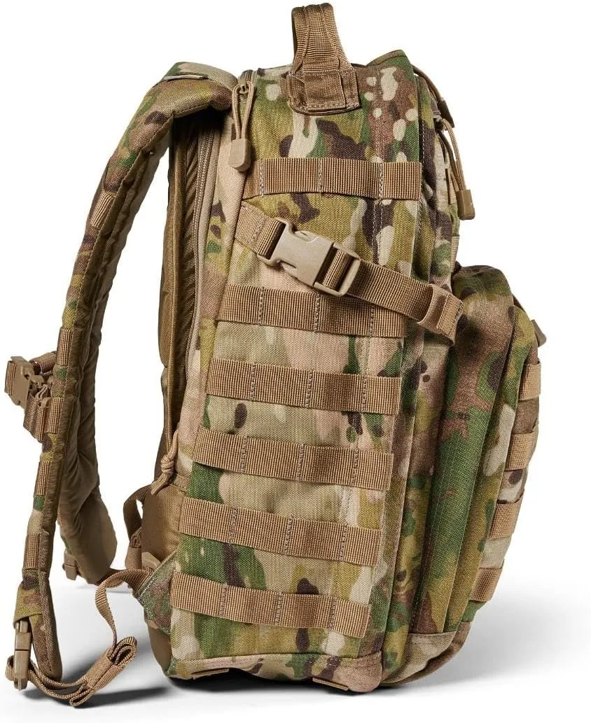 5.11 Tactical Backpack, RUSH 12 2.0 Military Survival Molle Back Pack with Laptop Compartment, Small, 24L, Multicam
