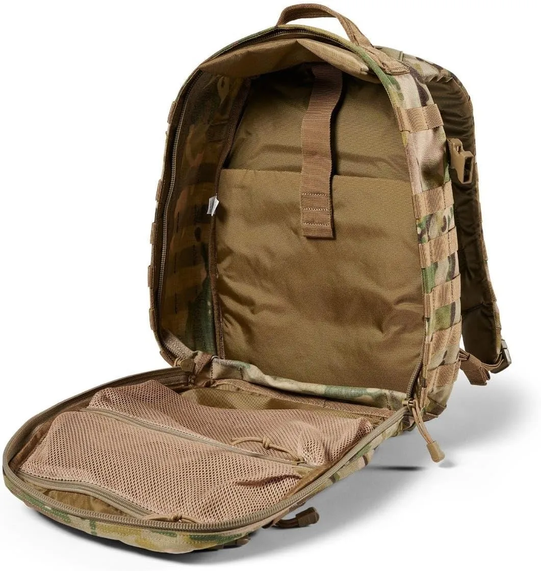 5.11 Tactical Backpack, RUSH 12 2.0 Military Survival Molle Back Pack with Laptop Compartment, Small, 24L, Multicam