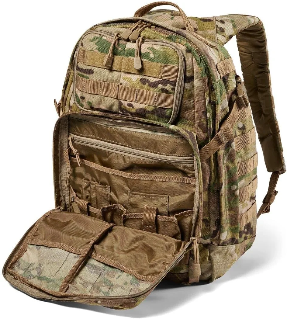 5.11 Tactical Backpack, RUSH 24 2.0 Military Survival Molle Back Pack with Laptop Compartment, 37L, Multicam, Style 56564ABR