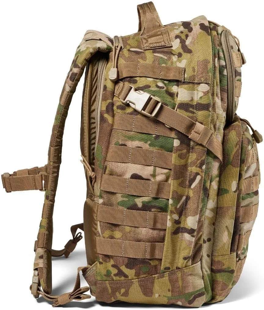 5.11 Tactical Backpack, RUSH 24 2.0 Military Survival Molle Back Pack with Laptop Compartment, 37L, Multicam, Style 56564ABR