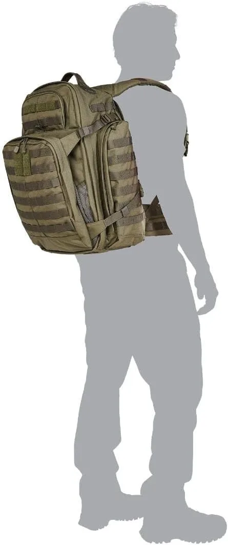 5.11 Tactical Backpack, RUSH 72 2.0 Military Survival Molle Back Pack with Laptop Compartment, 55L, Style 56565ABR