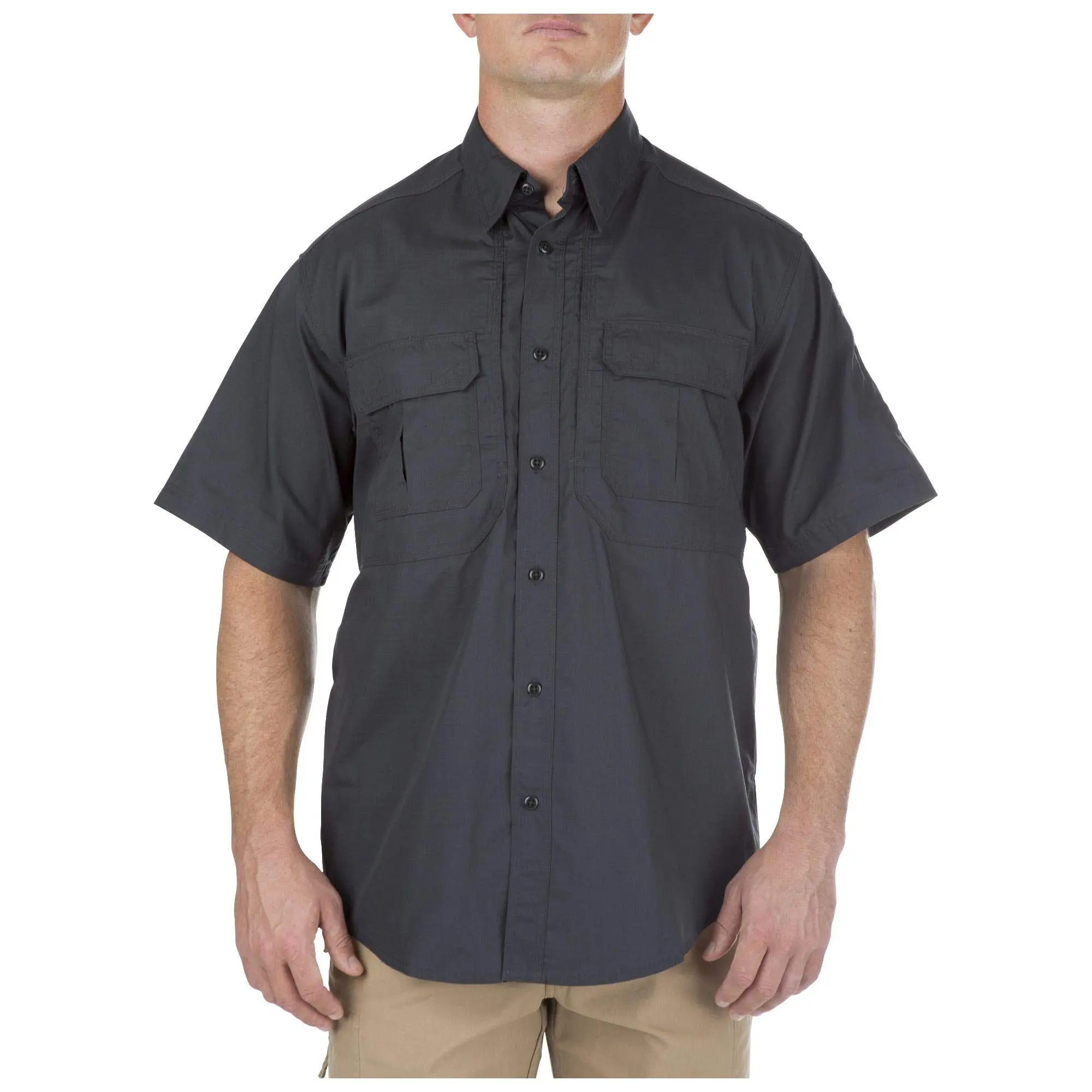 5.11 Tactical Mens Taclite Pro Button Down Short Sleeve Shirt with Pockets, Style 71175ABR