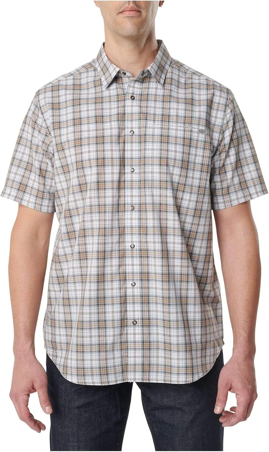 5.11 Tactical Men's Poly-Cotton Hunter Plaid Short Sleeve Button-Up Shirt