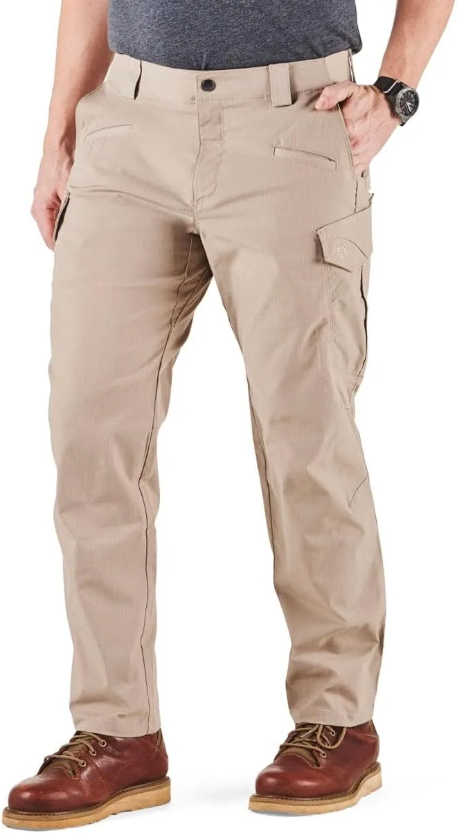 5.11 Tactical Men's Icon Pant, Straight Fit, 8 Pockets, Flex‑Tac Ripstop, Style 74521ABR