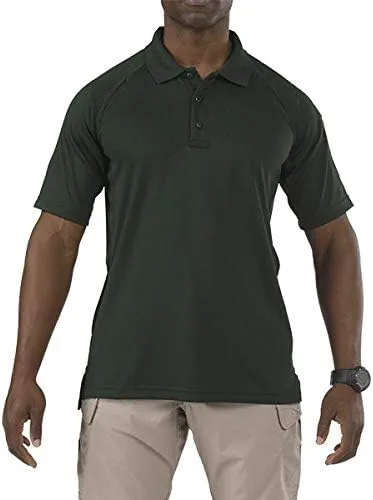 5.11 Tactical Men's Performance Short Sleeve Polo, 100% Polyester, Moisture Wicking, Style 71049
