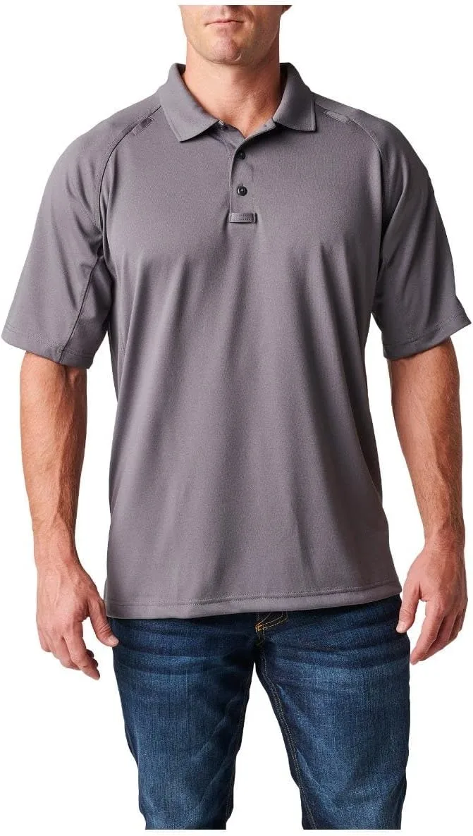 5.11 Tactical Men's Performance Short Sleeve Polo, 100% Polyester, Moisture Wicking, Style 71049