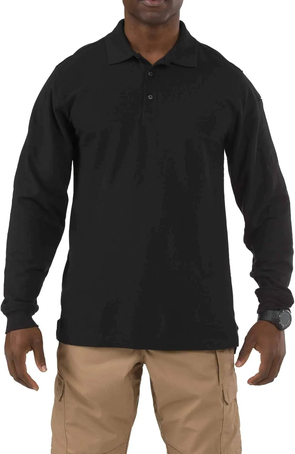 5.11 Tactical Men's Utility Long Sleeve Polo, Polyester-Cotton, Integrated Side Vents, Style 72057