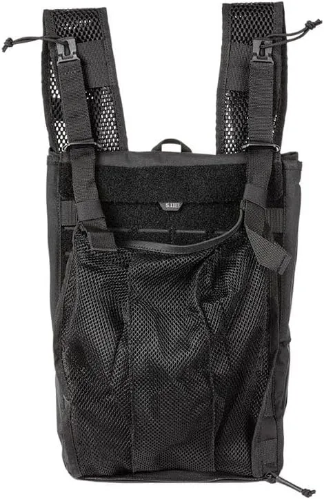 5.11 Tactical Water Hydration Carrier Pouch Backpack Attachment, PC Convertible, Black, Style 56665ABR
