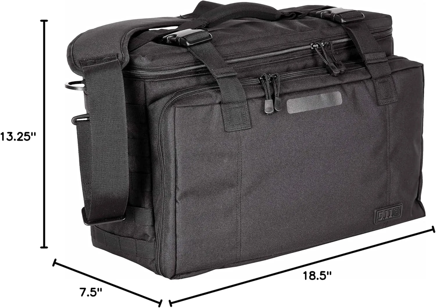 5.11 Tactical Wingman Patrol Bag – Police Gear Car Seat Organizer for Law Enforcement, Black, Style 56045ABR
