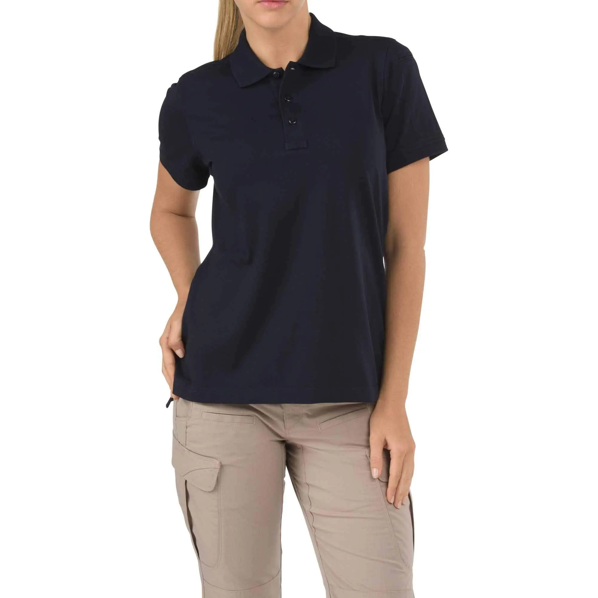 5.11 Tactical Women's Short-Sleeve Tactical Polo Shirt, 100% Cotton Jersey Knit