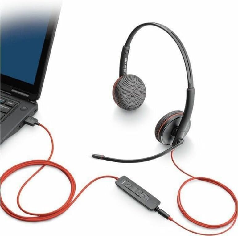 Poly Blackwire C3220 Headset - Stereo - USB Type C - Wired - 32 Ohm - 20 Hz - 20 kHz - Over-The-Head