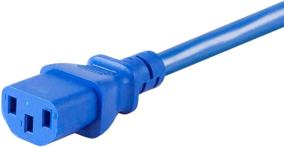 Monoprice Power Cord - NEMA 5-15P to IEC 60320 C13, 18AWG, 10A/1250W, 125V, 3-Prong