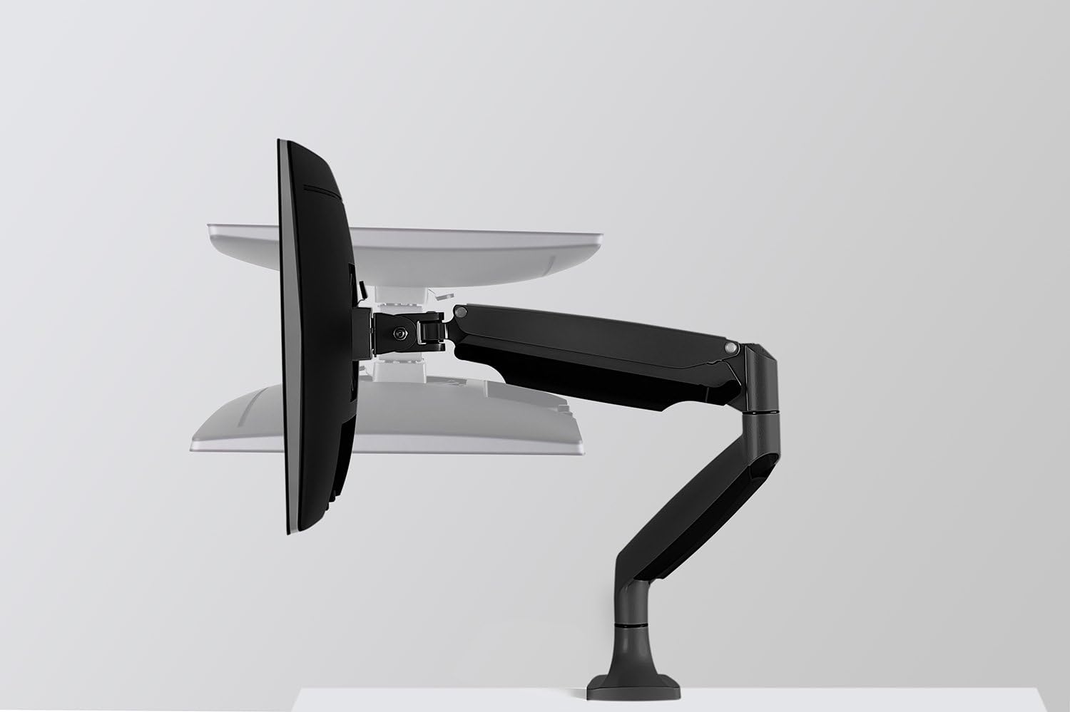 Mount-It! Single Monitor Arm Desk Mount | Gas Spring Monitor Arm | Full Motion Articulating Height Adjustable | Fits 21 22