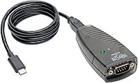 Tripp Lite Keyspan High Speed USB-C to Serial Adapter DB9 RS232 Cable, 3 Feet / 0.91 Meters, Windows Server & MacOS Compatible, 3-Year Warranty (USA-19HS-C)