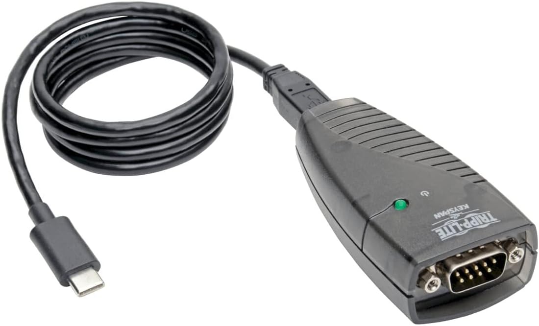 Tripp Lite Keyspan High Speed USB-C to Serial Adapter DB9 RS232 Cable, 3 Feet / 0.91 Meters
