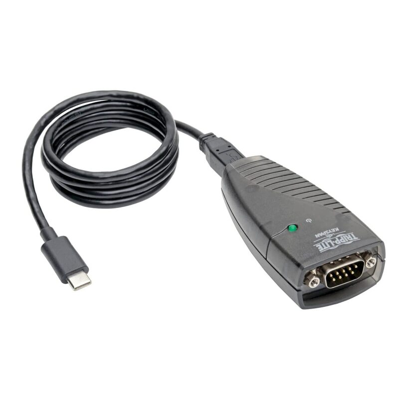 Tripp Lite Keyspan High Speed USB-C to Serial Adapter DB9 RS232 Cable, 3 Feet / 0.91 Meters, Windows Server & MacOS Compatible, 3-Year Warranty (USA-19HS-C)