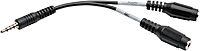 Eaton Tripp Lite Series 3.5 mm 3-Position to 3.5 mm 4-Position Audio Headset Splitter Adapter Cable (2xF/M)